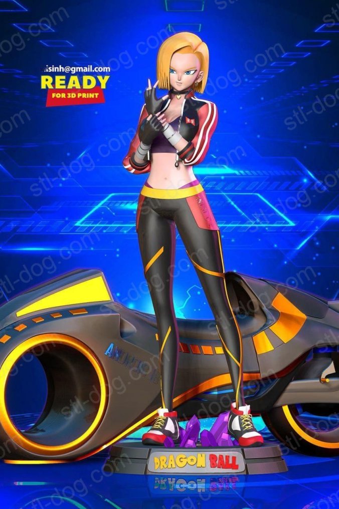 龙珠 18号  Android 18 3D打印图纸